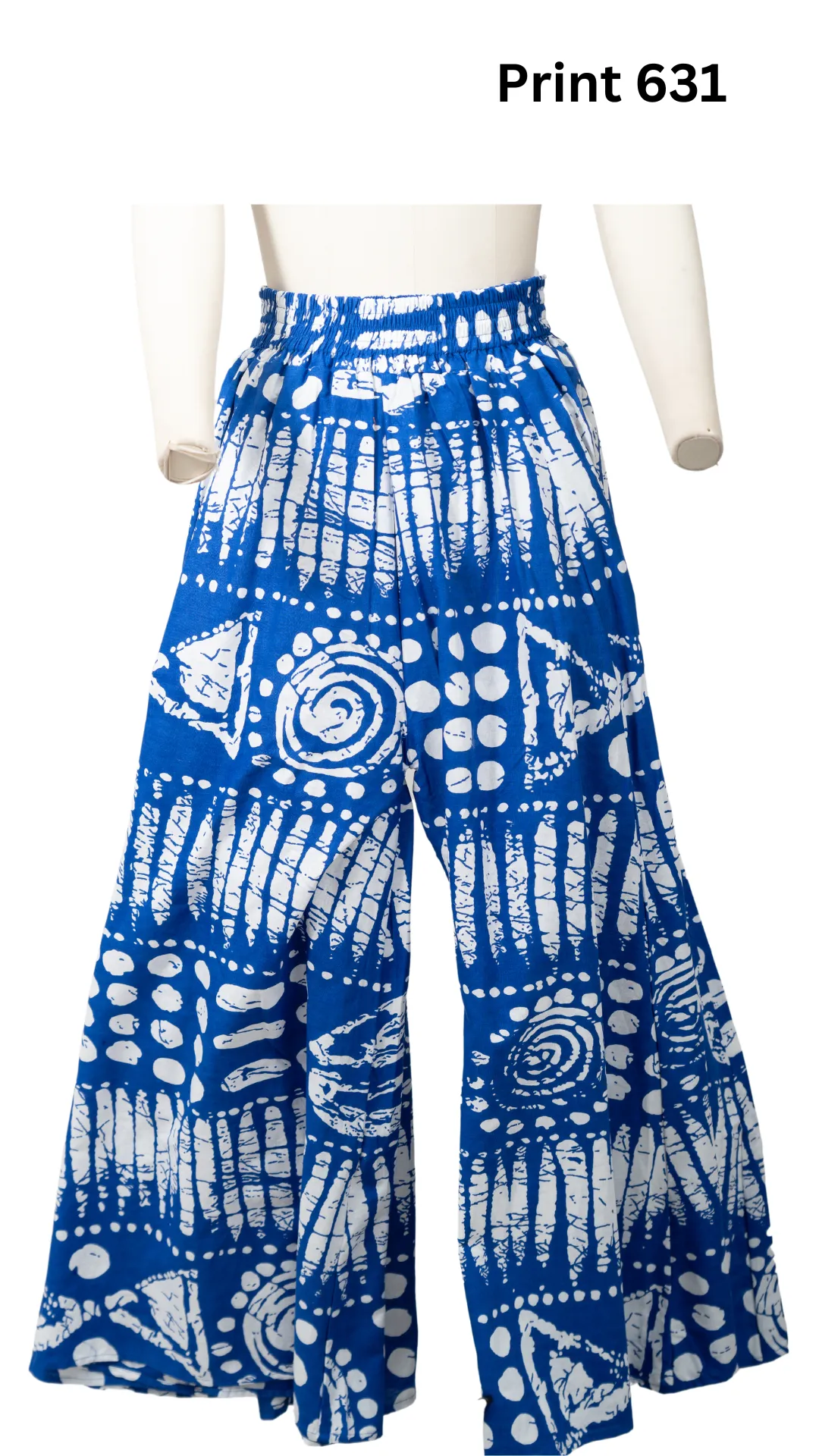 KaraChic 701NP Authentic African Print Wide Leg Pant