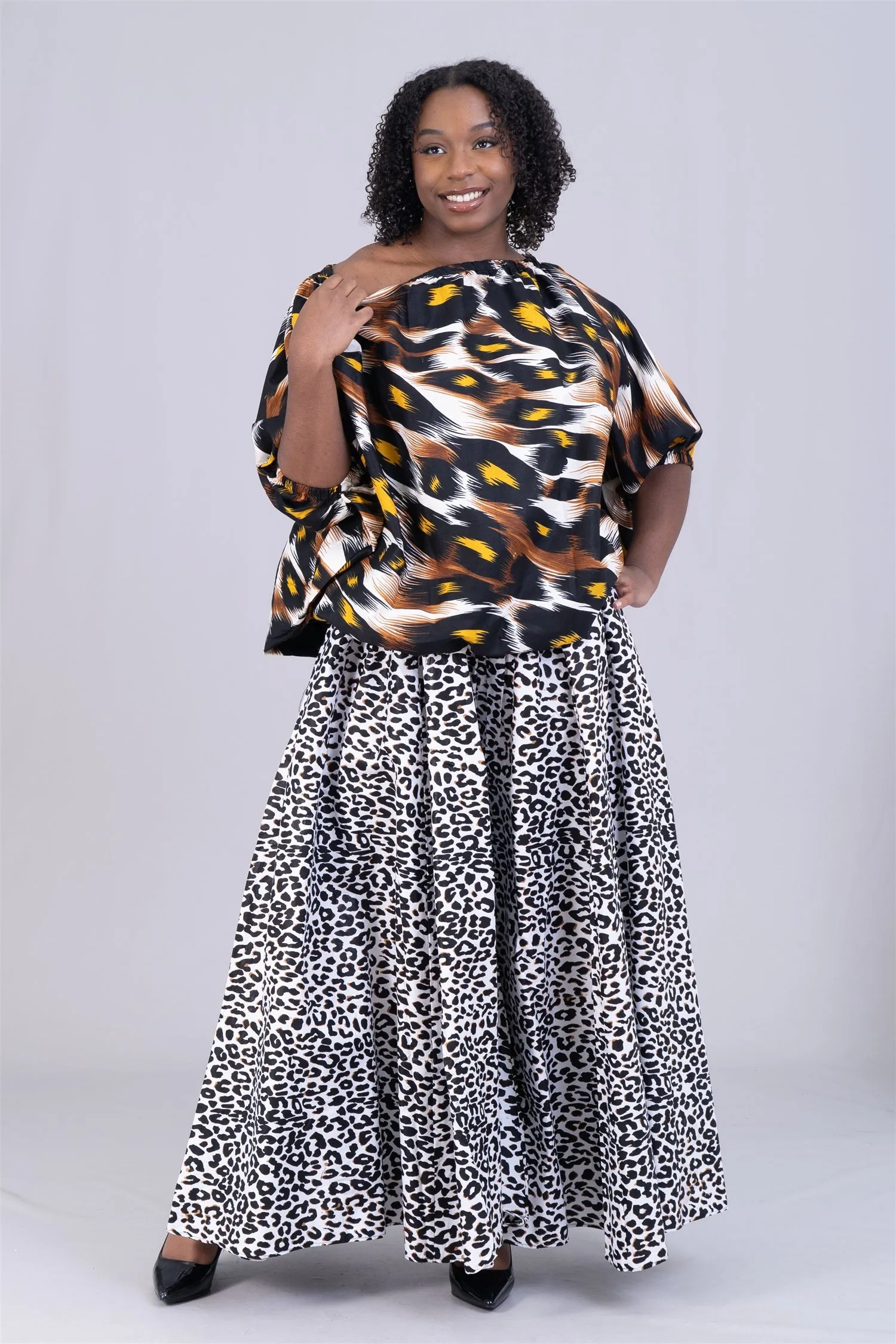 KaraChic 701NP Authentic African Print Wide Leg Pant
