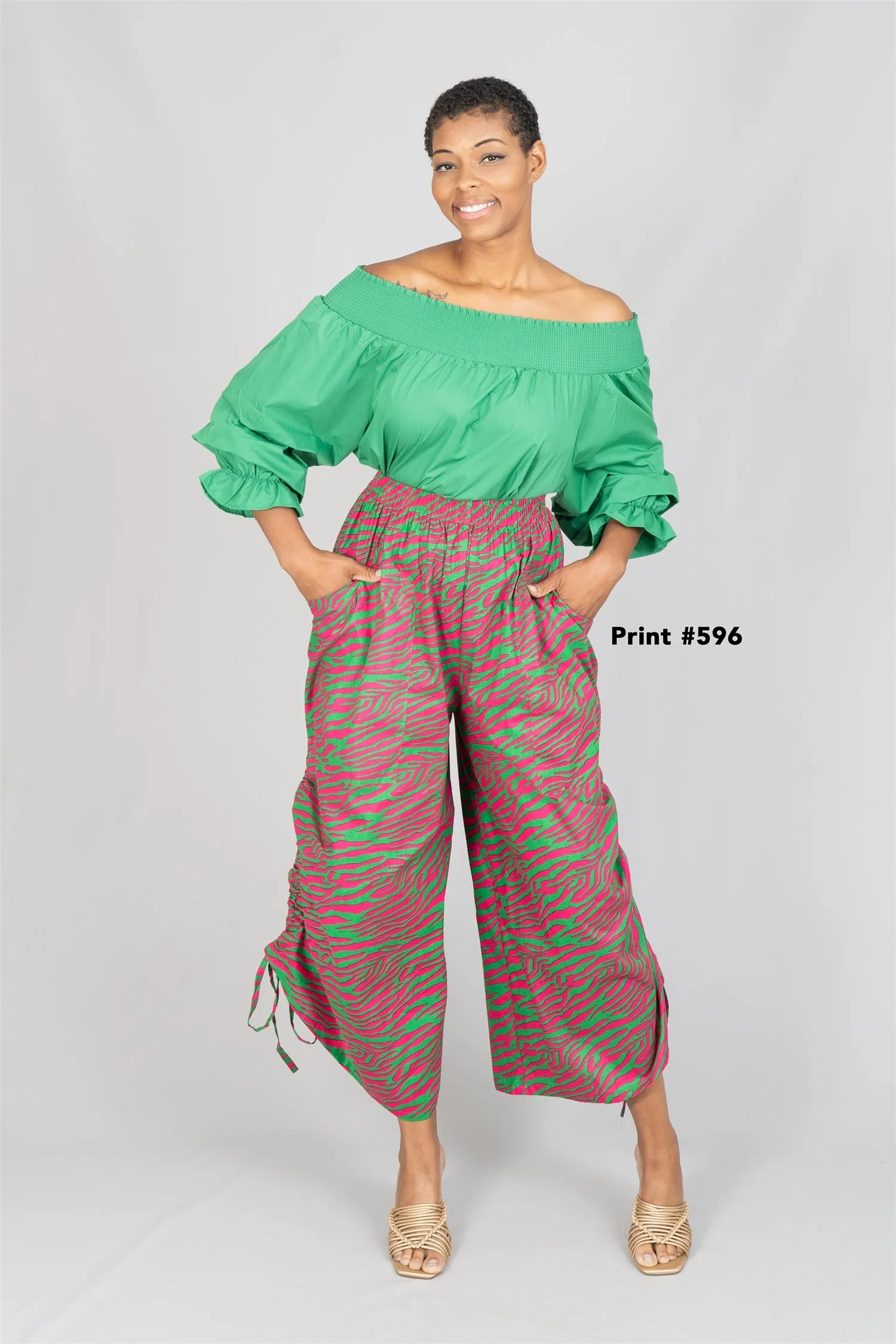 KaraChic 7697 Authentic African Print Pant