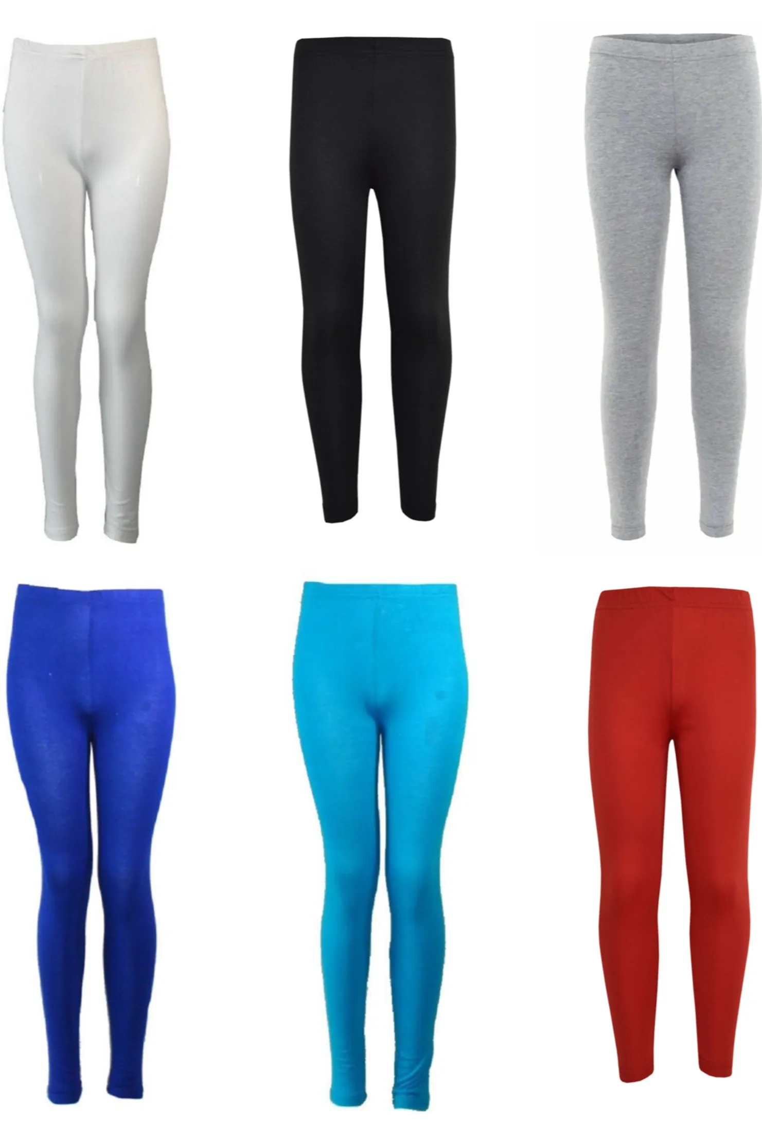 Kids Plain Leggings - 6 colours