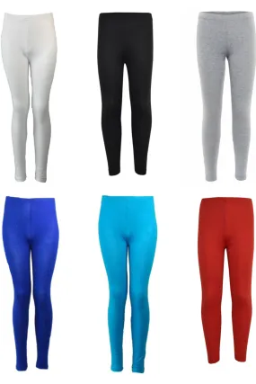 Kids Plain Leggings - 6 colours
