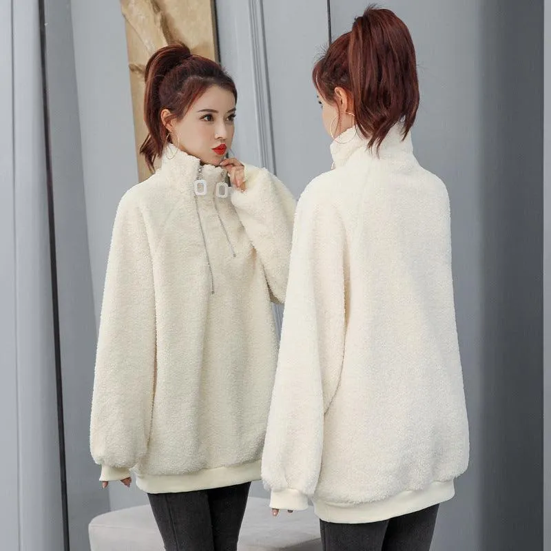 Lamb wool turtleneck top