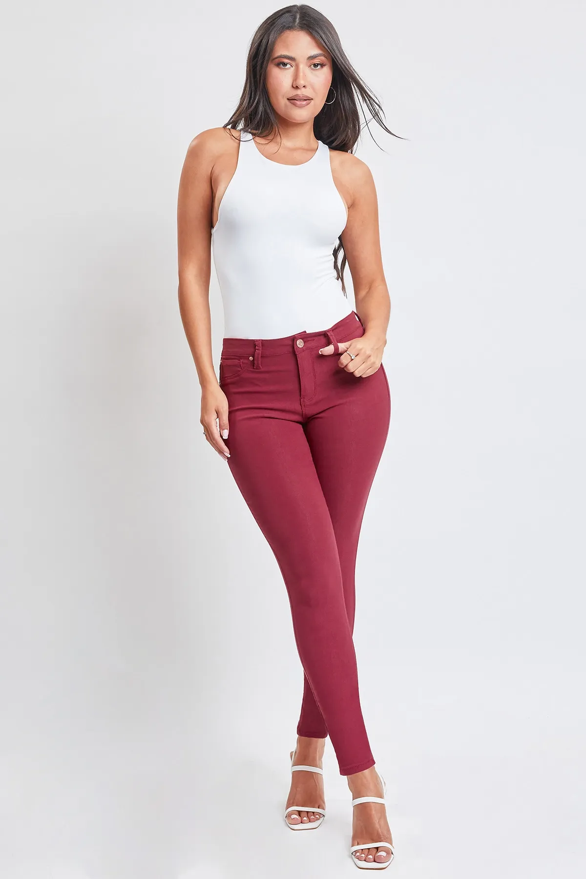 Living the Dream Hyperstretch Denim - Dark Rose