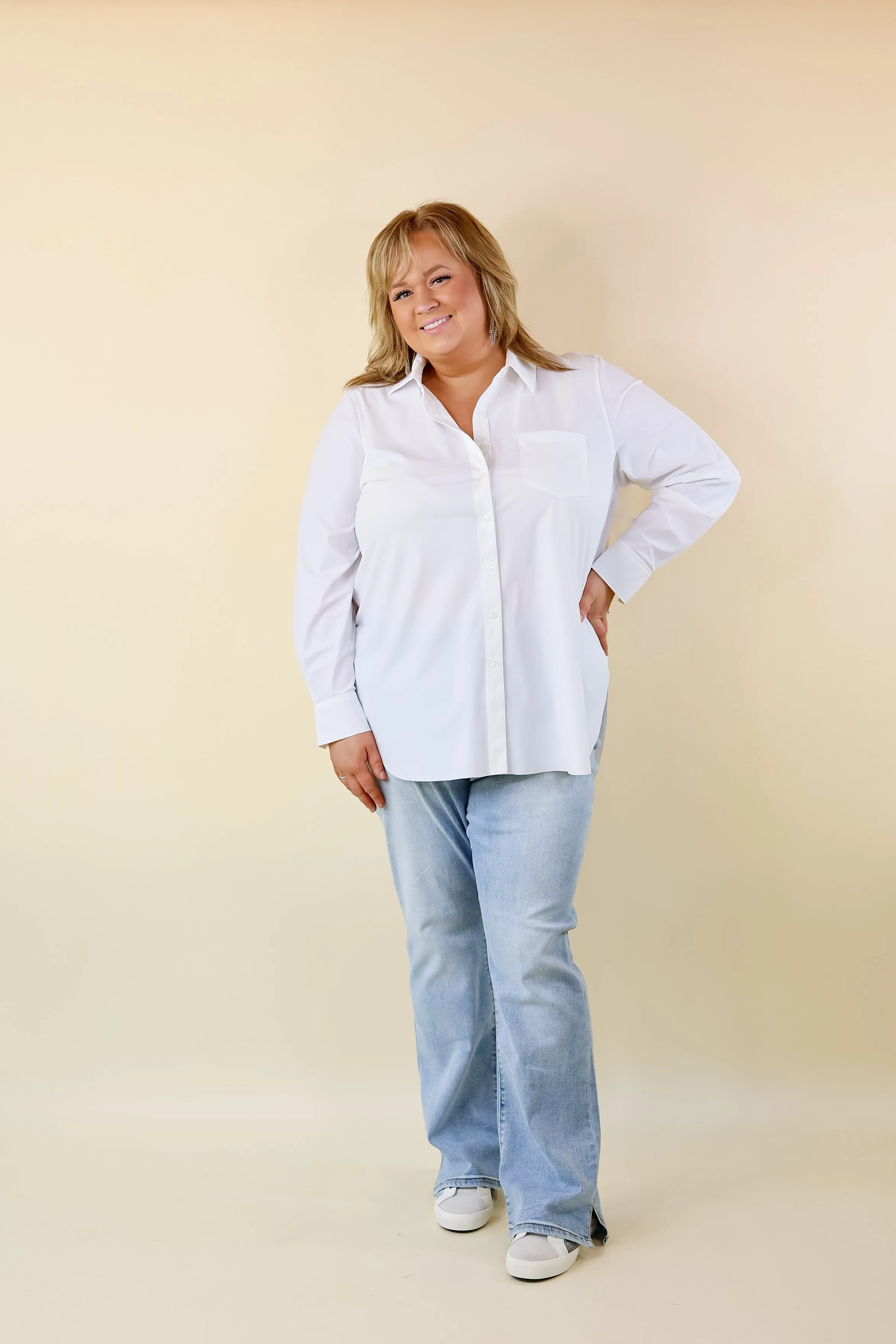 Lyssé | Schiffer Button Down Dress Shirt in White