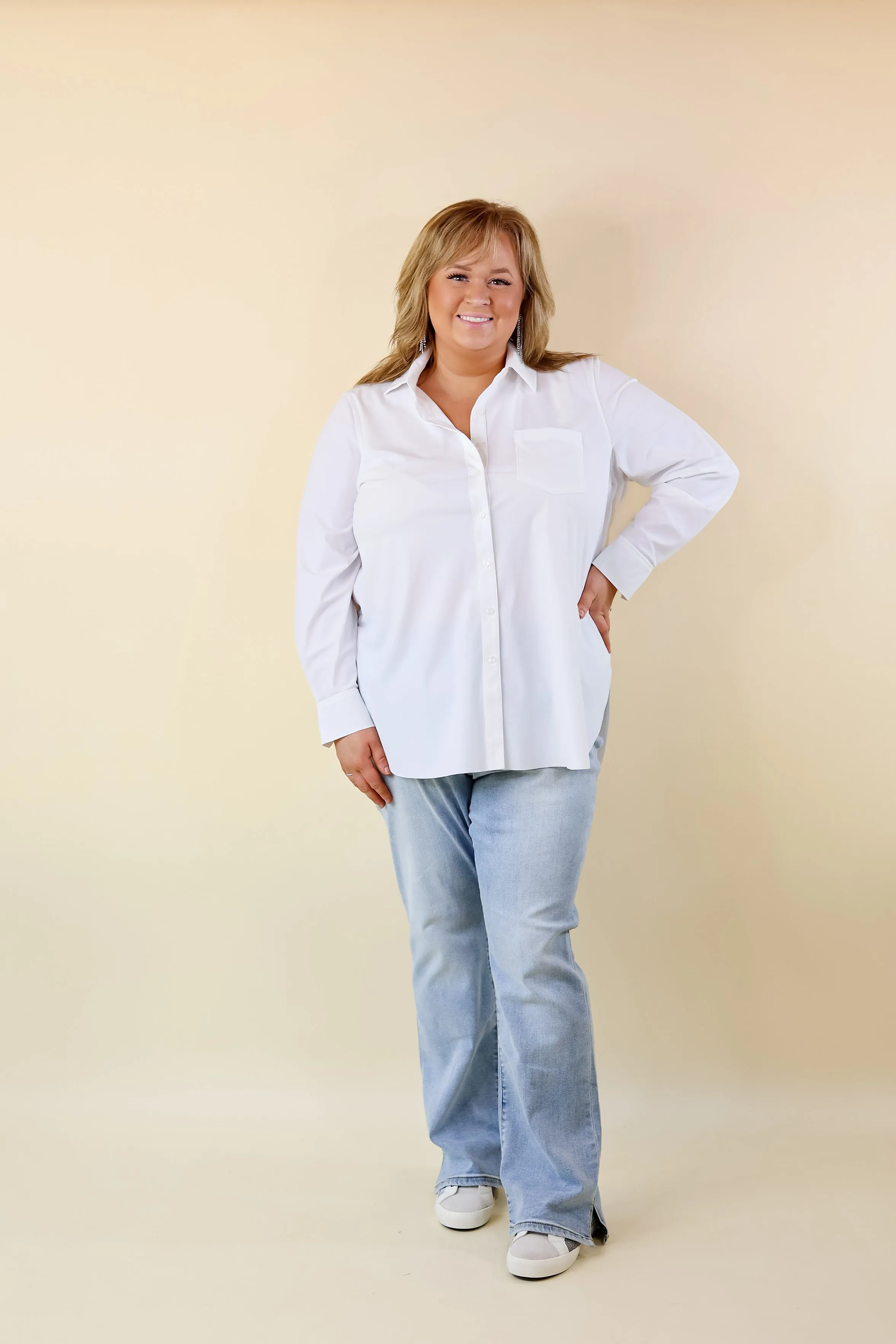 Lyssé | Schiffer Button Down Dress Shirt in White