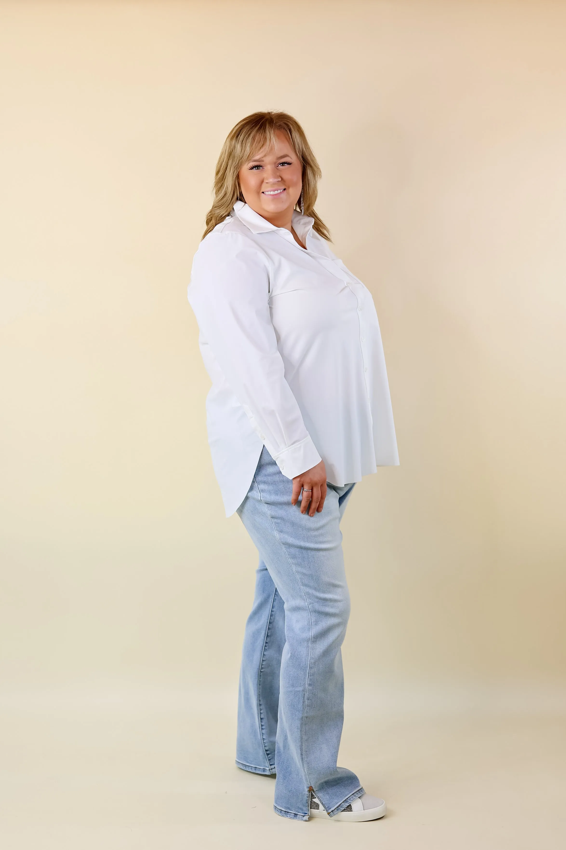 Lyssé | Schiffer Button Down Dress Shirt in White