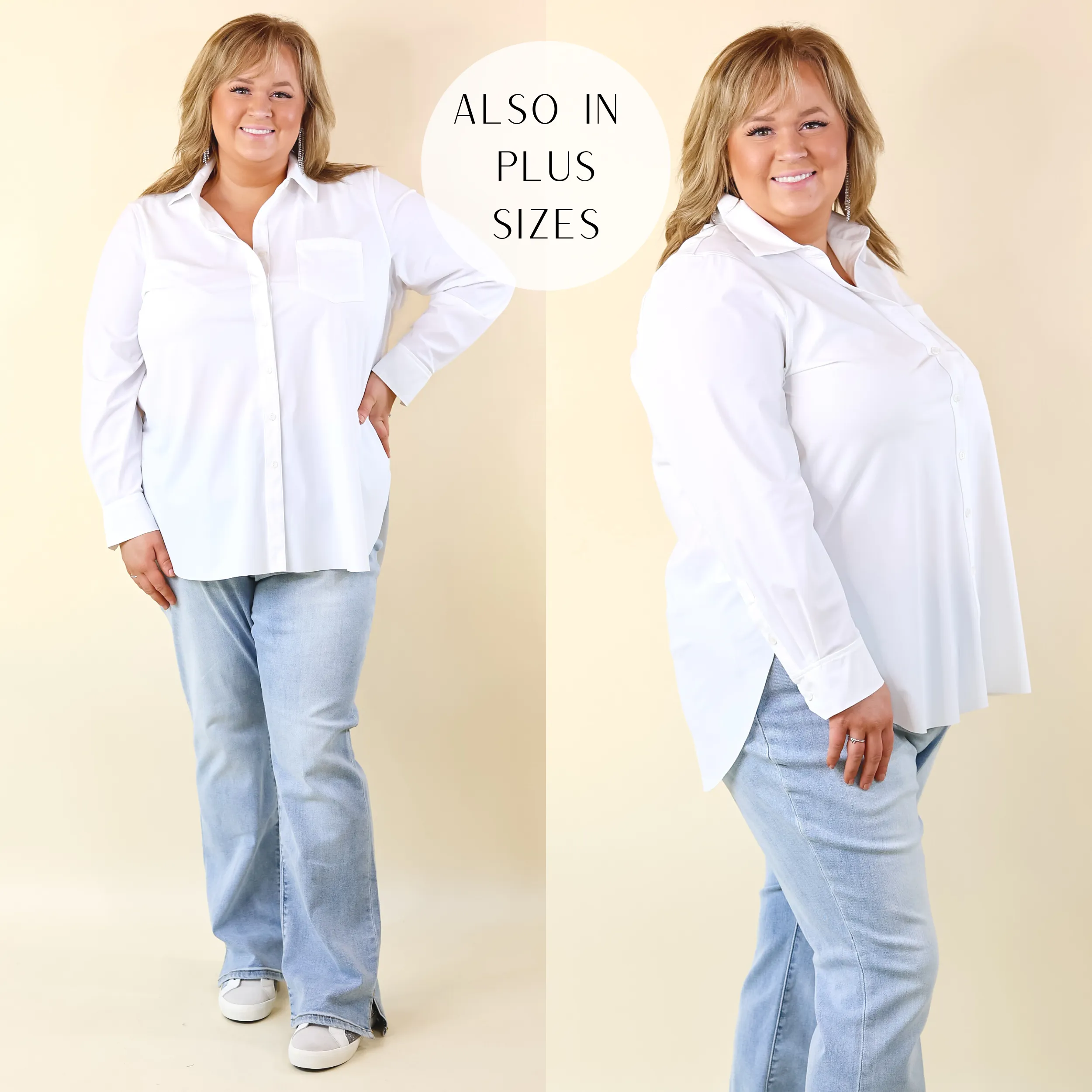 Lyssé | Schiffer Button Down Dress Shirt in White