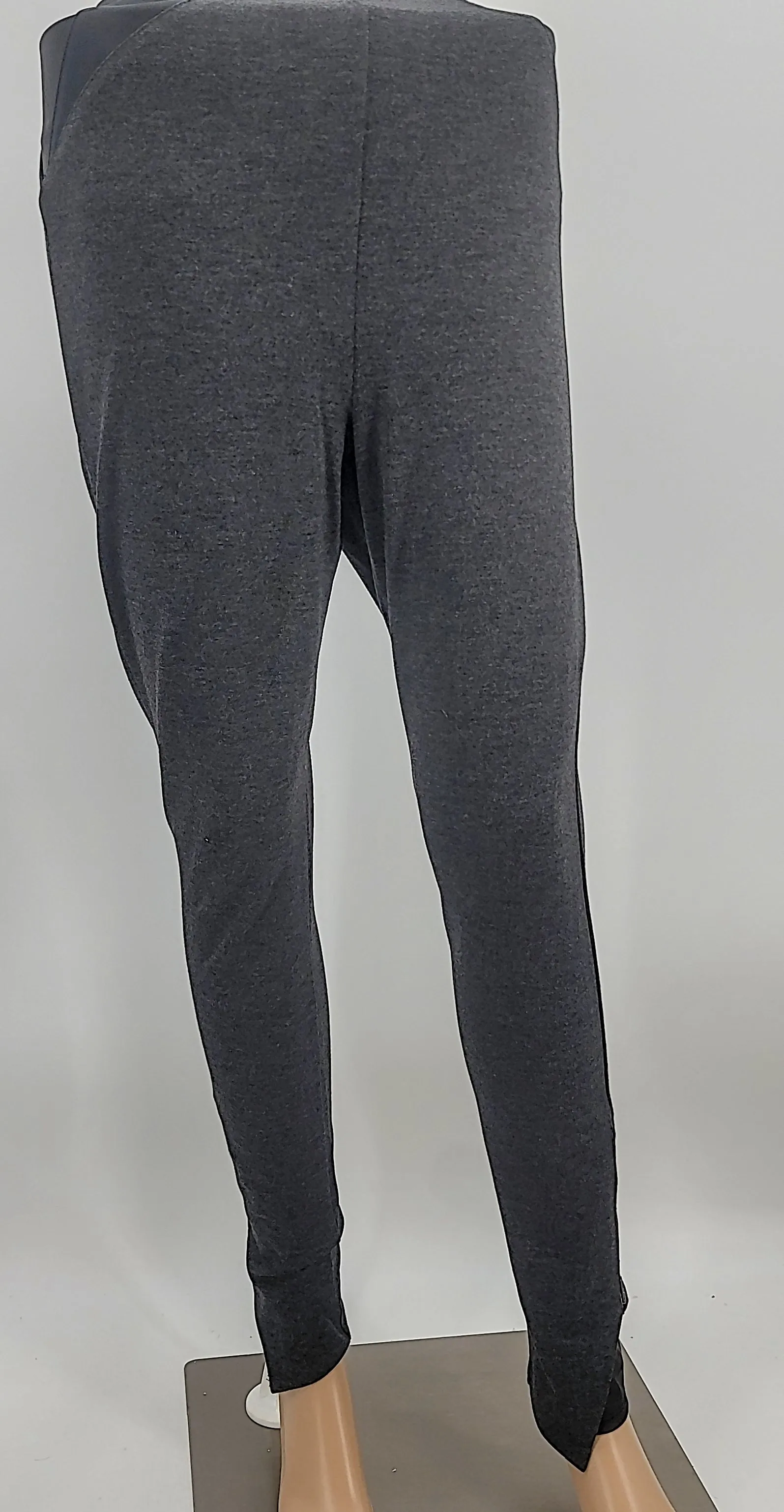 Lysse Leggings Kent Ponte Vegan Leather Legging Gray /Black Size Small