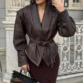 MatteCrimson Lace Coat