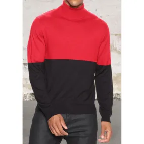 Men Long Sleeve Lightweight Turtleneck Sweater