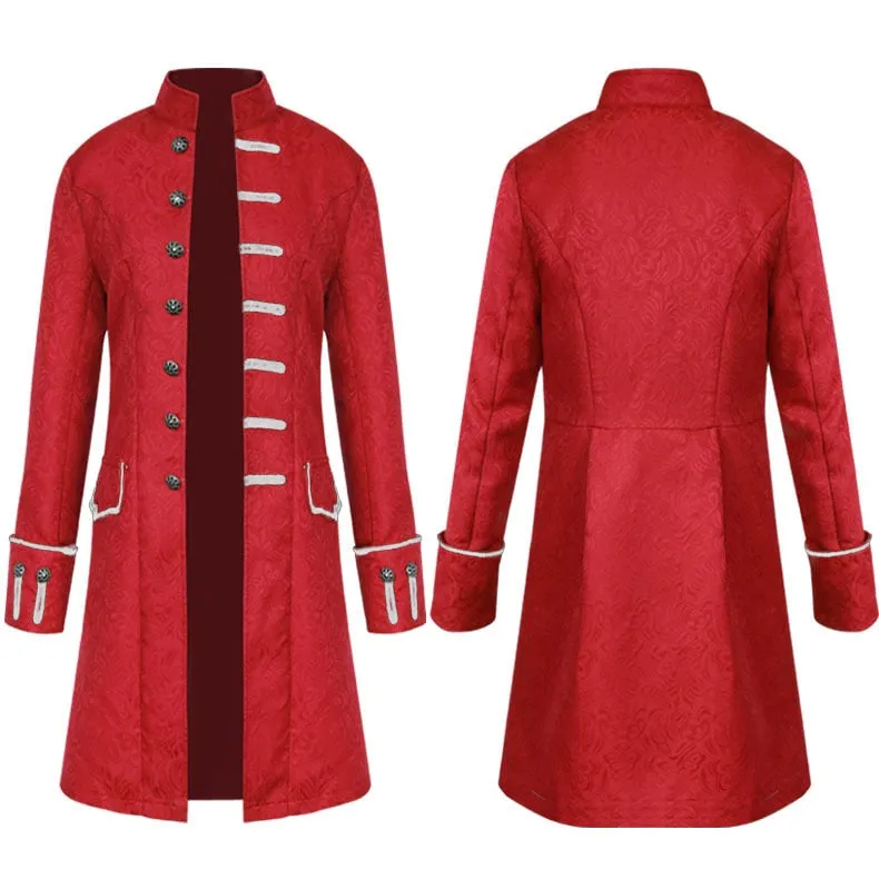 Men Medieval Turtleneck Battle Vintage Cosplay Coat Jackets