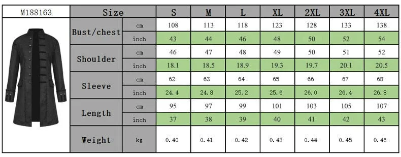 Men Medieval Turtleneck Battle Vintage Cosplay Coat Jackets