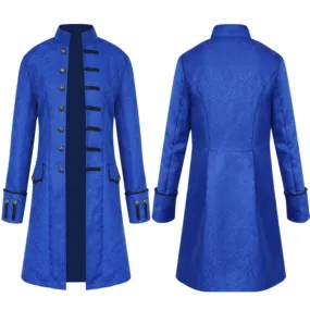 Men Medieval Turtleneck Battle Vintage Cosplay Coat Jackets