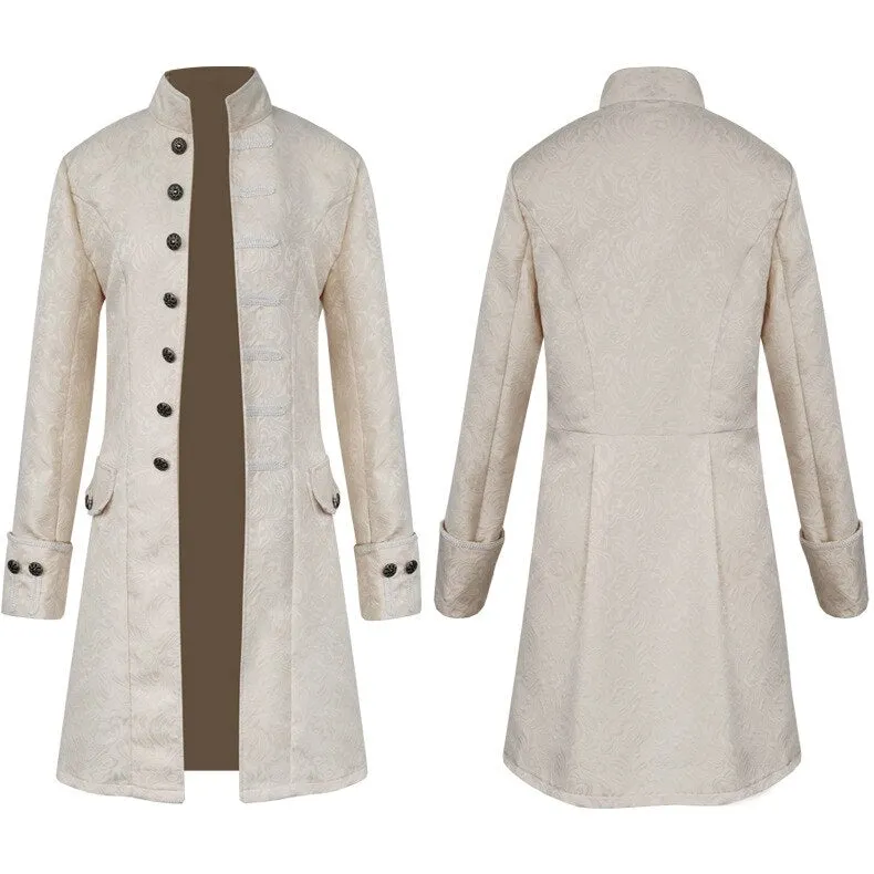 Men Medieval Turtleneck Battle Vintage Cosplay Coat Jackets