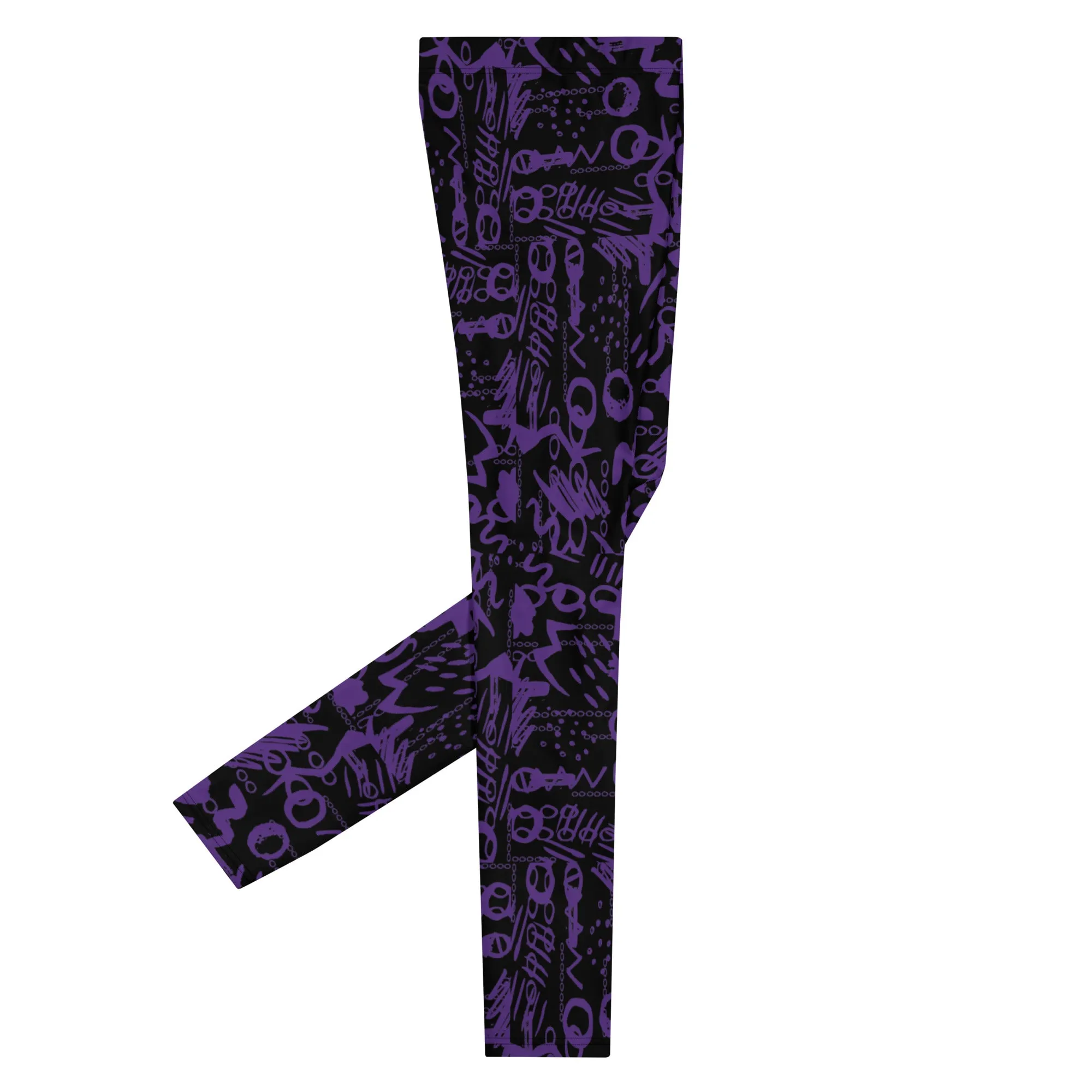 Men's Leggings, Men Gym Leggings, Wrestling Pants, Gifts for Him, Trippy Leggings, Colorful Pants, Festival Tights, Purple