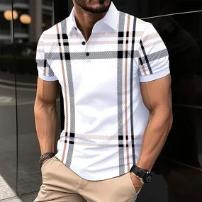 Men's Striped Polo Shirt – Slim Fit, Casual Comfort - Path Of Praise