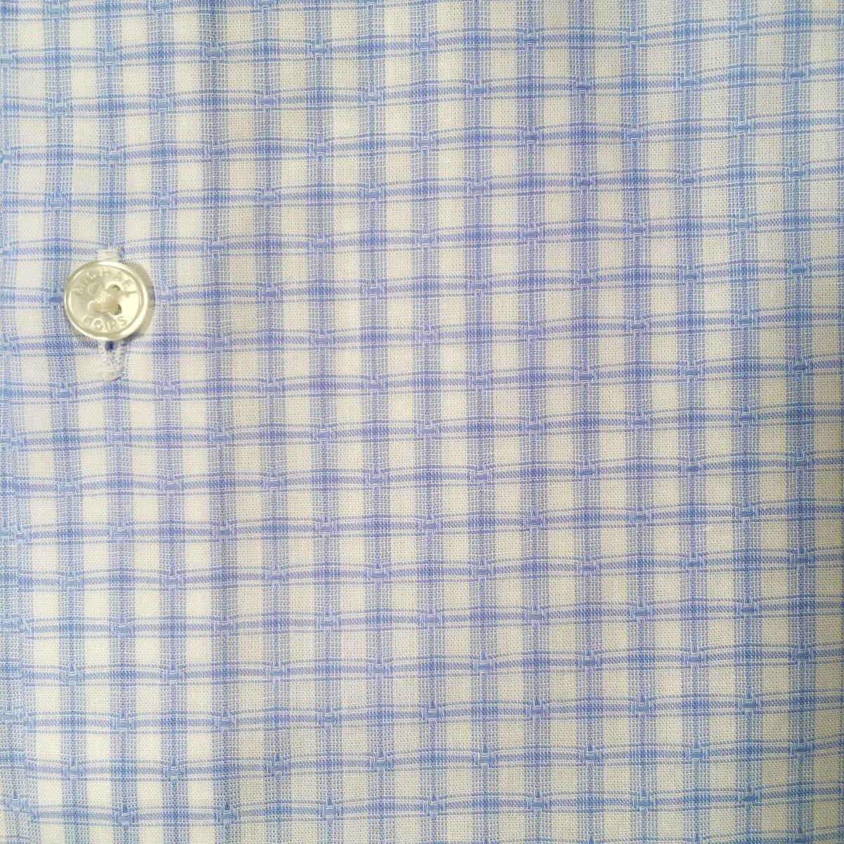 Michael Kors Boys Cotton Blue/White Check Dress Shirt