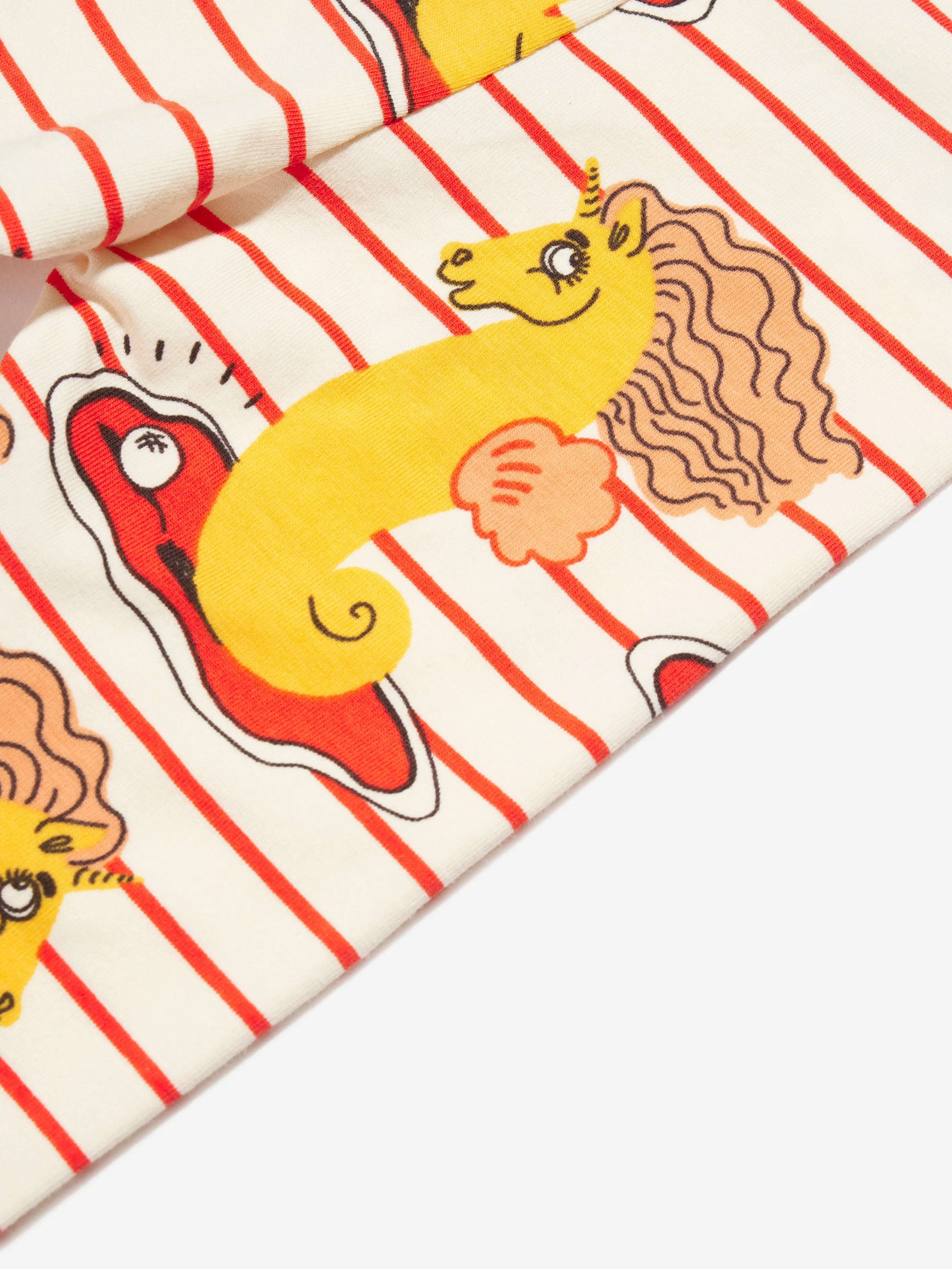 Mini Rodini Baby Girls Unicorn Seashorse Leggings in Red