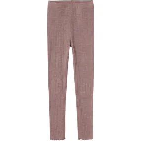 Name It Purple Dove Wossa Wool/Silk Rib Leggings