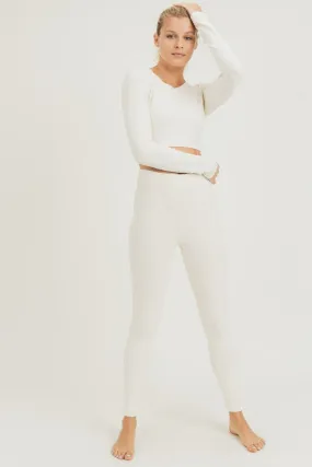 Natural Textured Leopard Leggings