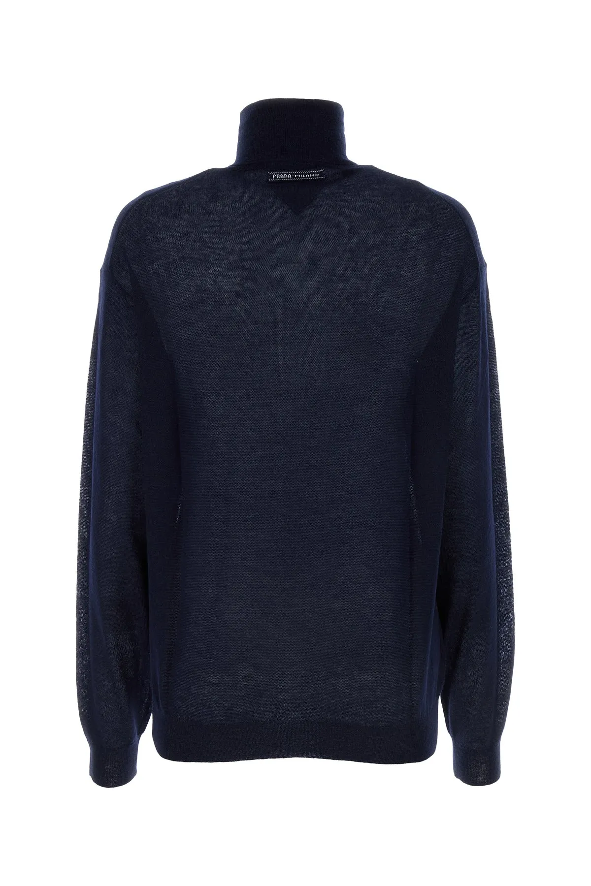 Navy blue cashmere see-through sweater