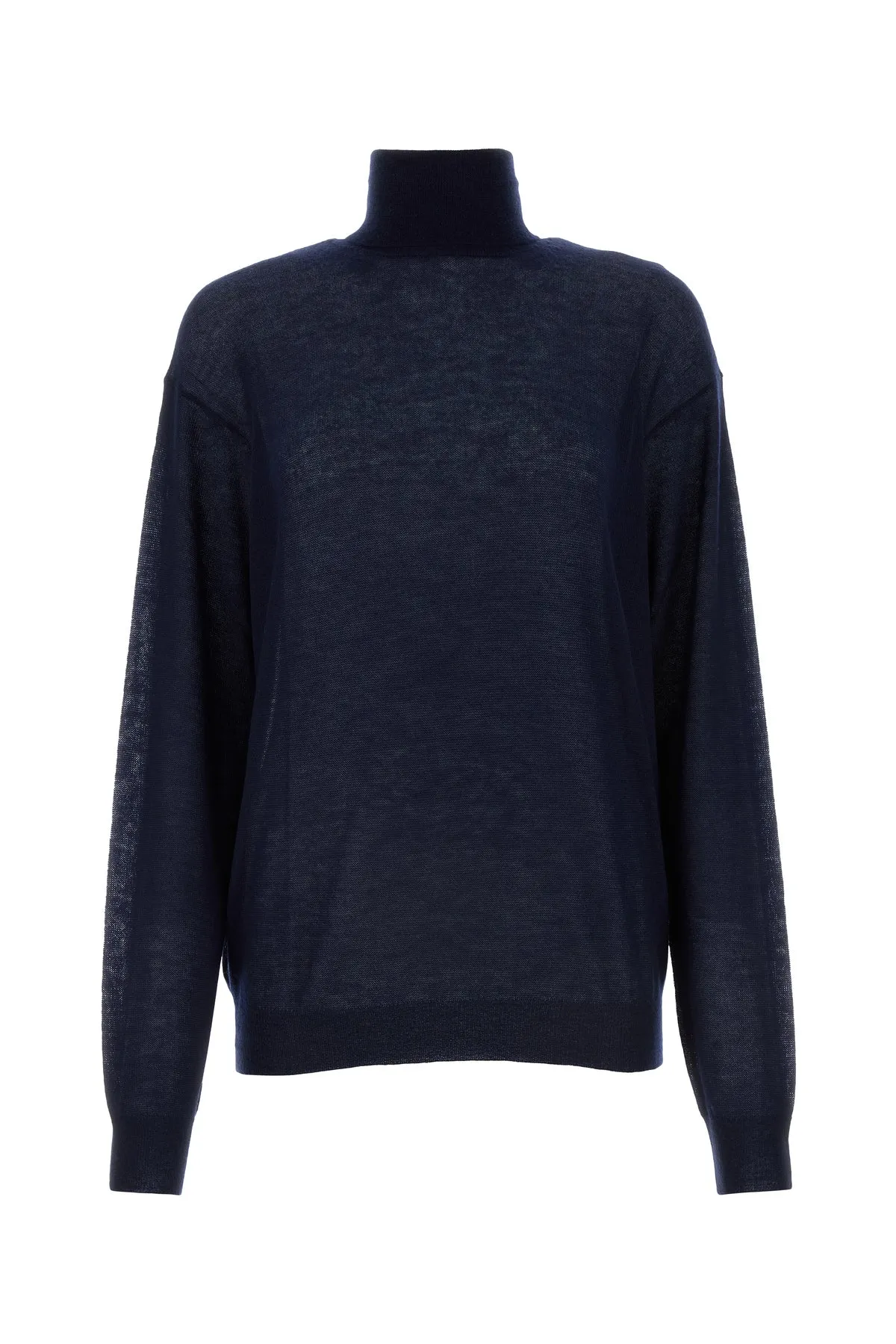 Navy blue cashmere see-through sweater
