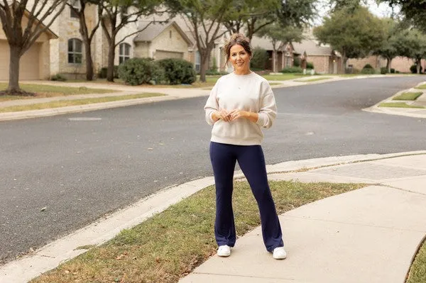 Navy Bootcut Leggings