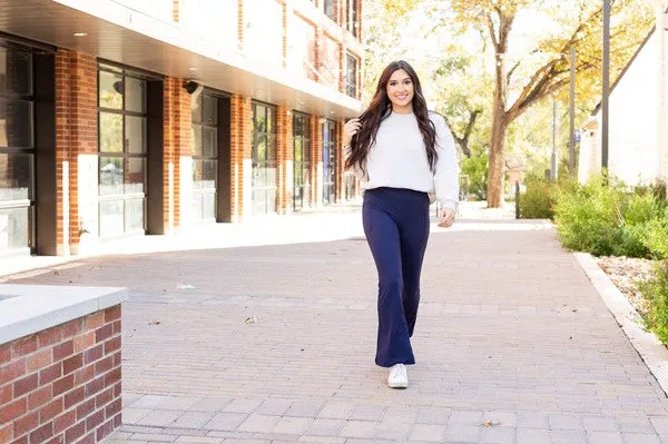 Navy Bootcut Leggings