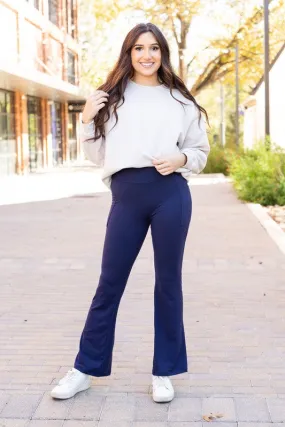 Navy Bootcut Leggings