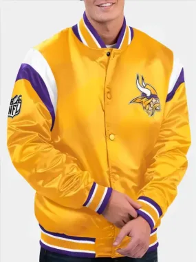 NFL Minnesota Vikings Satin Jacket Men and Women