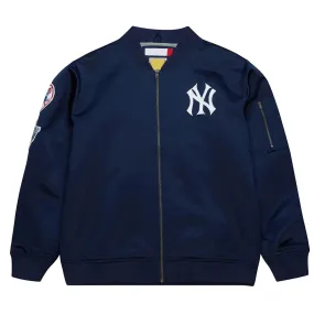 NY Yankees Navy Satin Jacket For Men and Women
