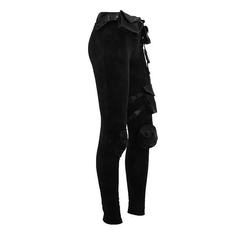 'Perdition' Punk Pants with Decorative Faux Leather Holster