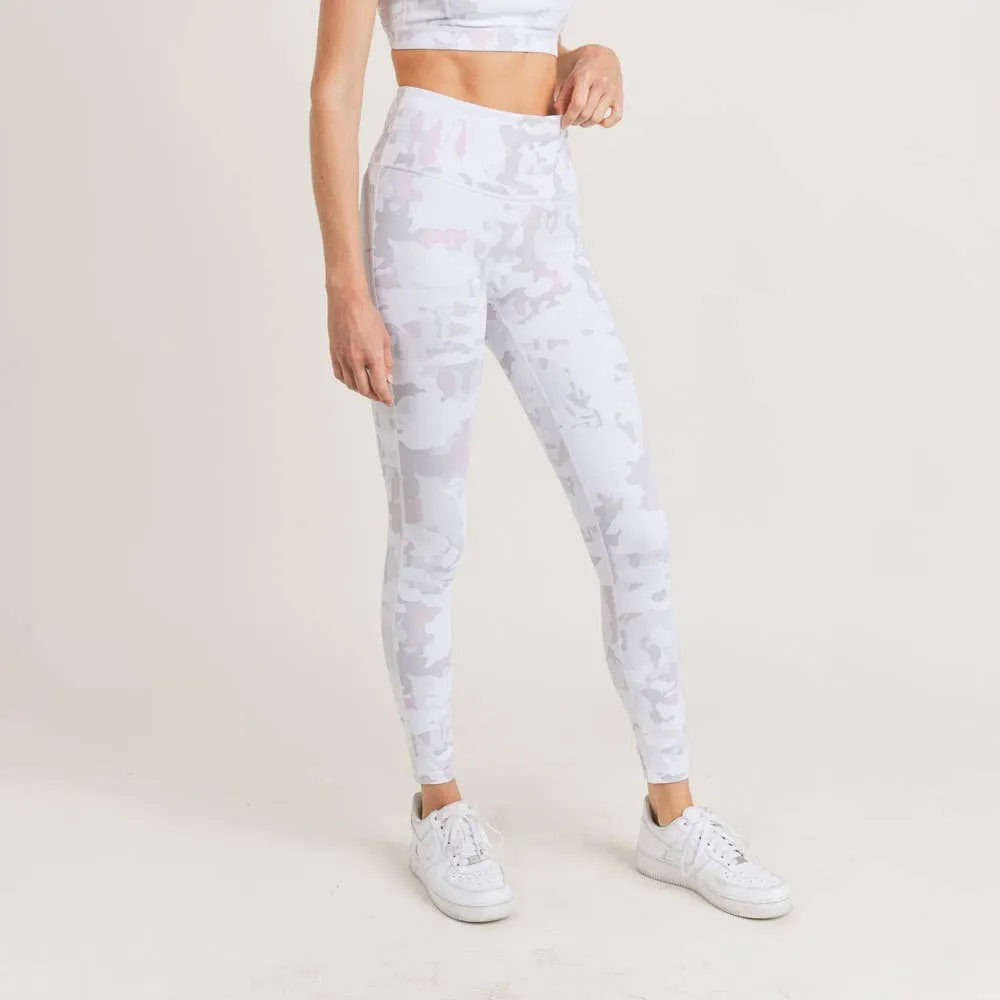 Pink Dawn Camo Print Highwaist Leggings (XS:S:M)