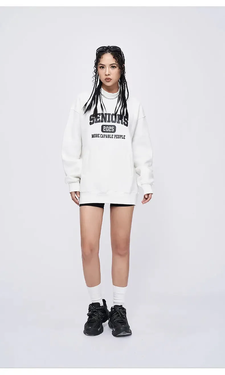 Printed Turtleneck Fleece Sweater