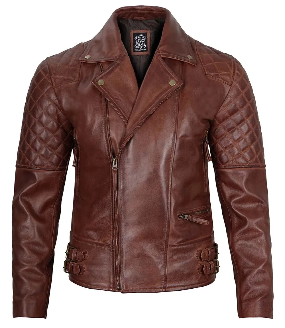 Quilted Biker Jacket for Men