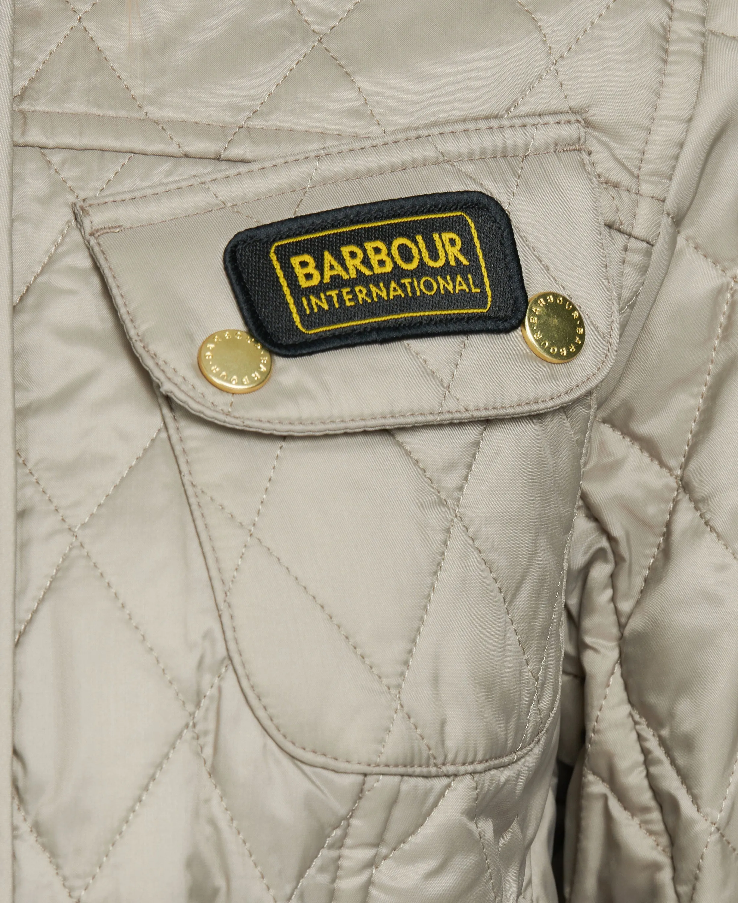 Quilted Jacket - Taupe/Pearl