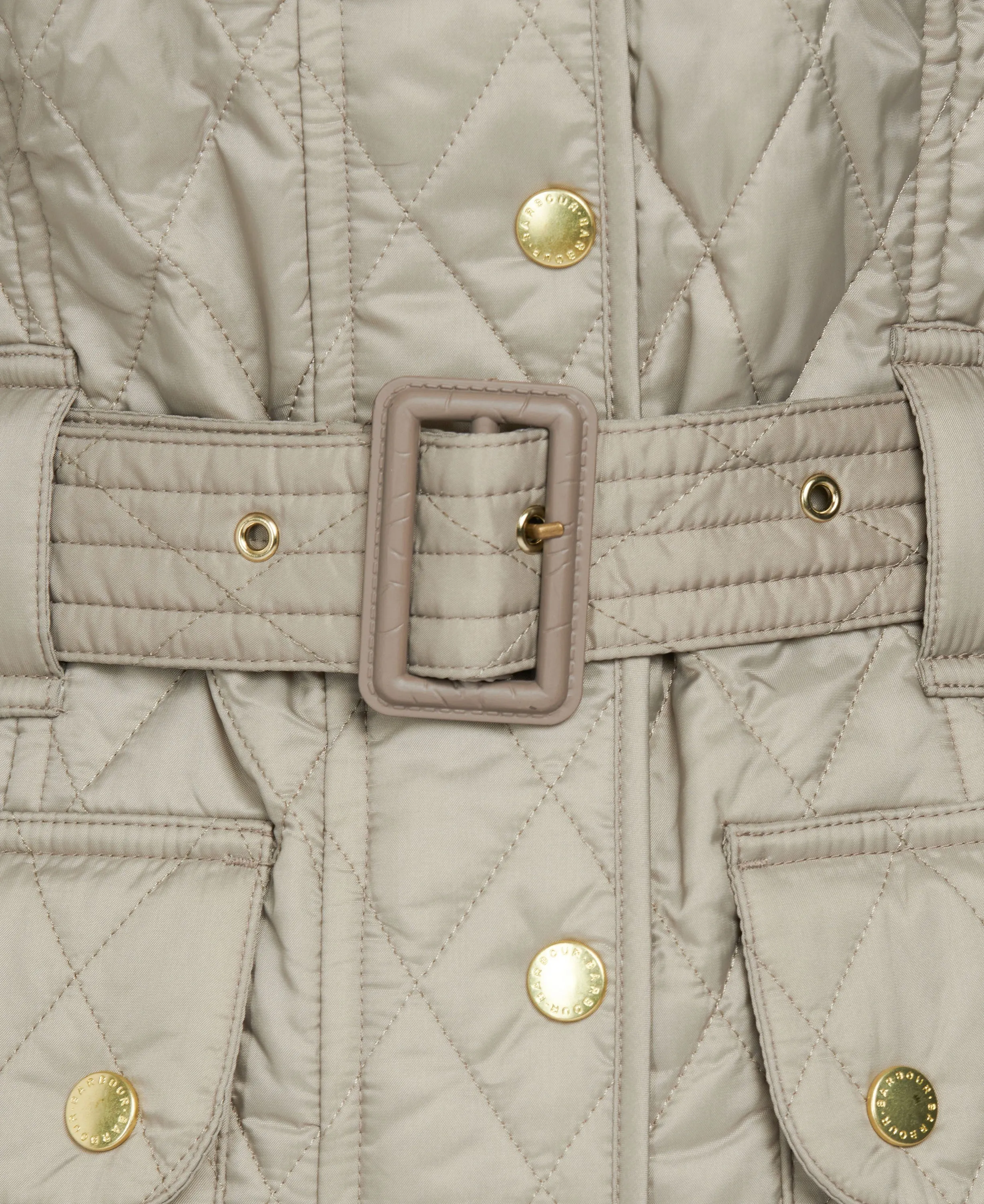 Quilted Jacket - Taupe/Pearl