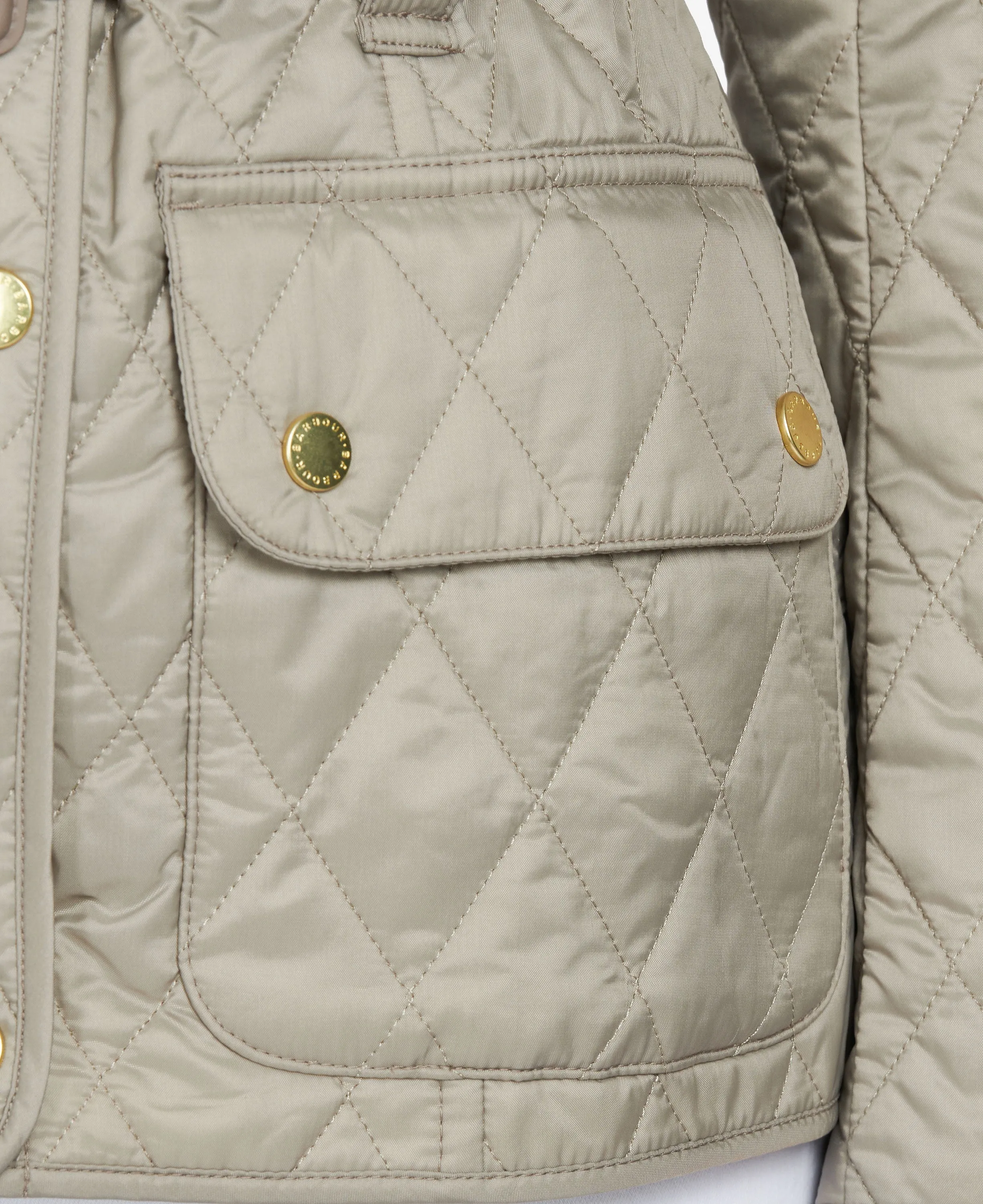 Quilted Jacket - Taupe/Pearl