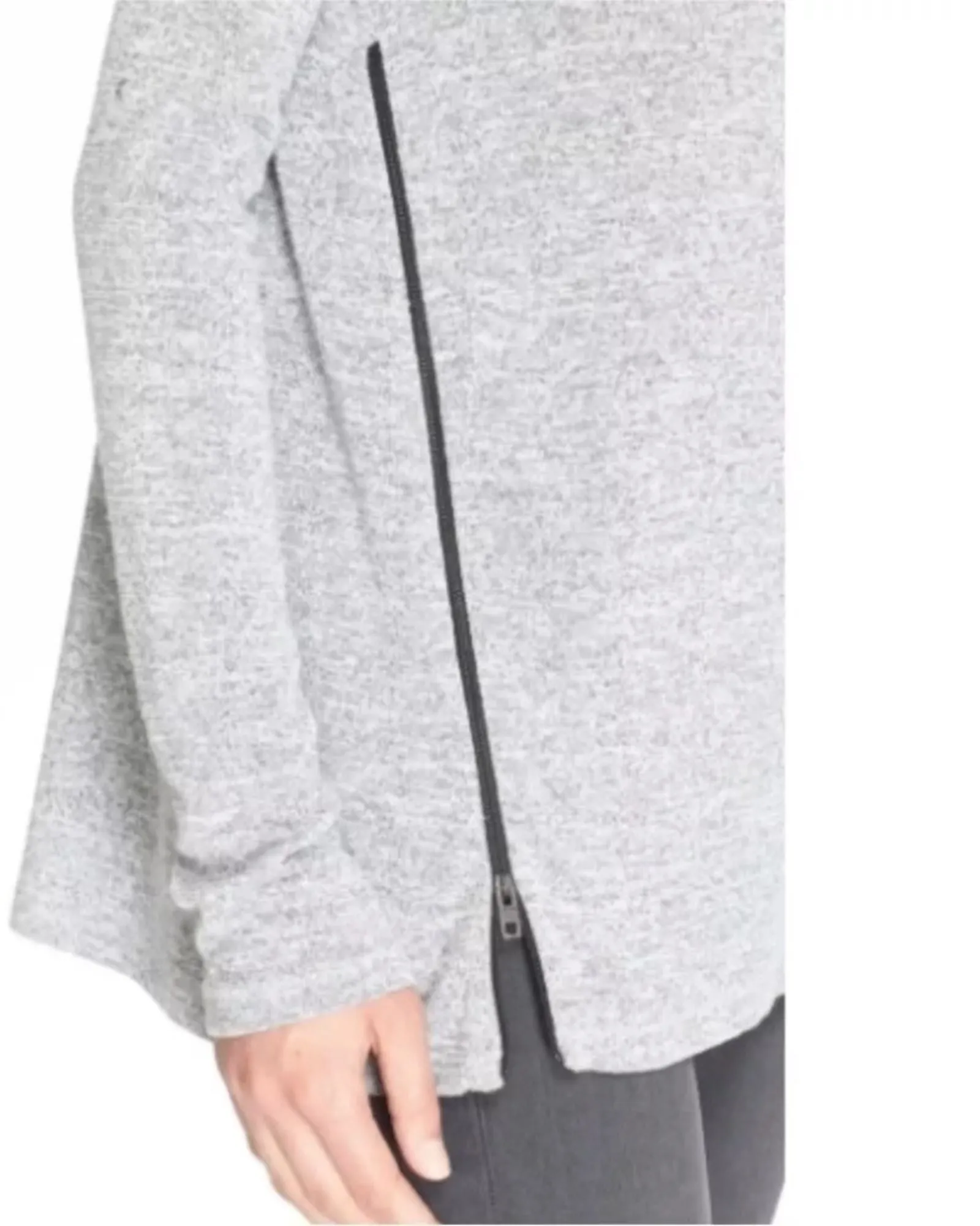 "Camden" Cowl Neck Zip Pullover