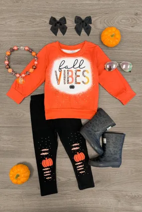 "Fall Vibes" Pumpkin Legging Set