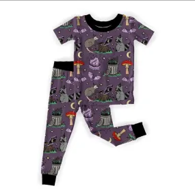 Ready to Ship- Bestie Trash Party Two Piece Bamboo Set! Opossum   Raccoon   Bats! Witchy Birthday!