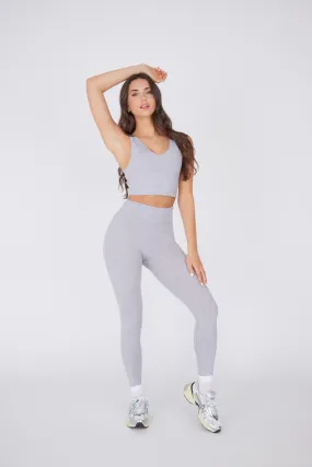 ReForm V Neck Bra - Grey Marl