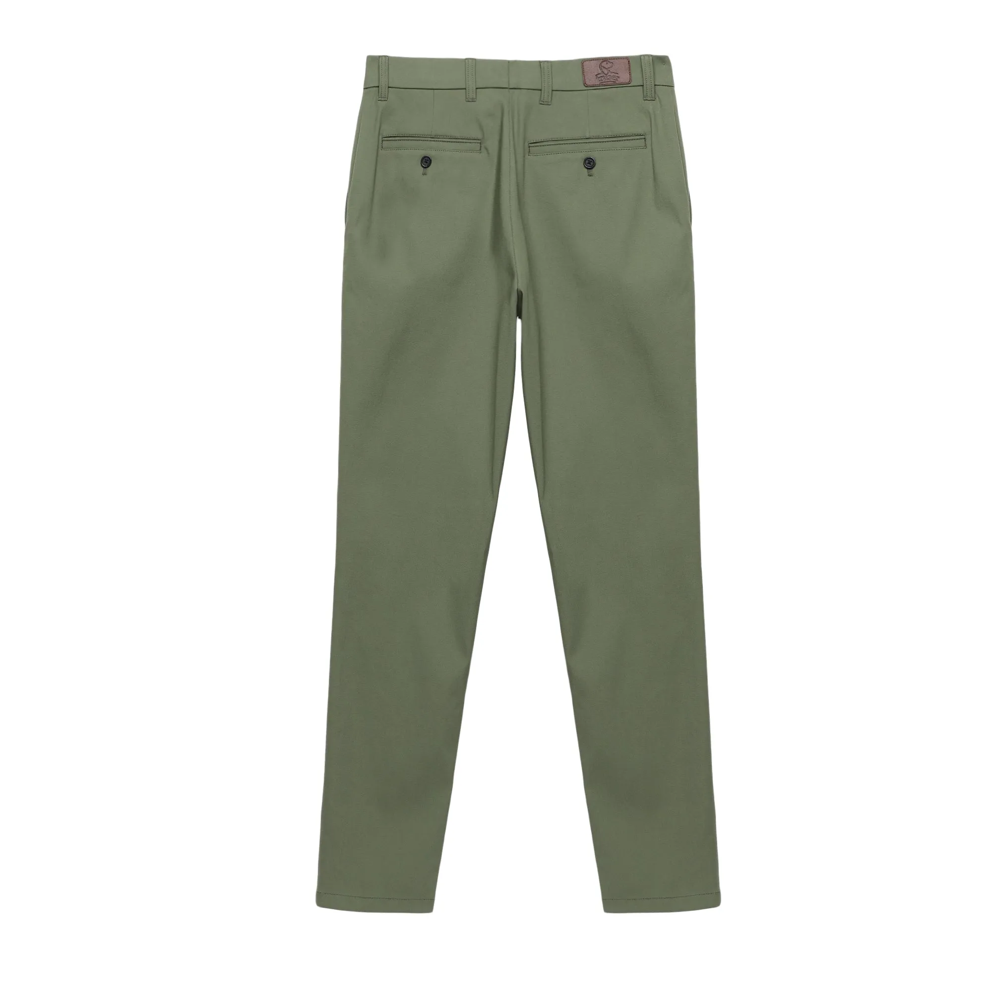 Regular Fit Luxe Chinos - Olivine Green