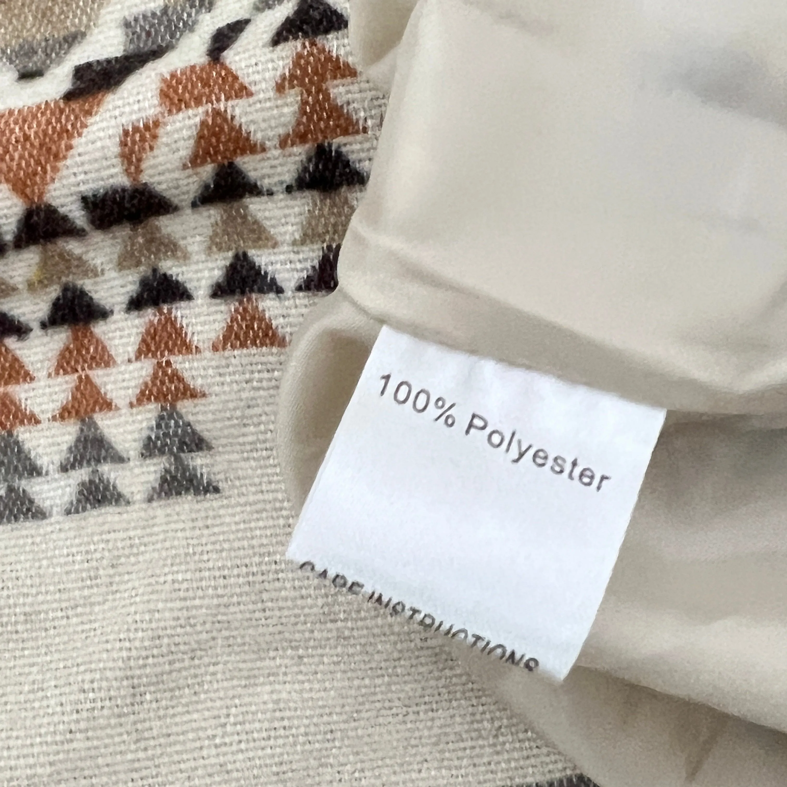 Rust Aztec Print Pea Coat Size Small