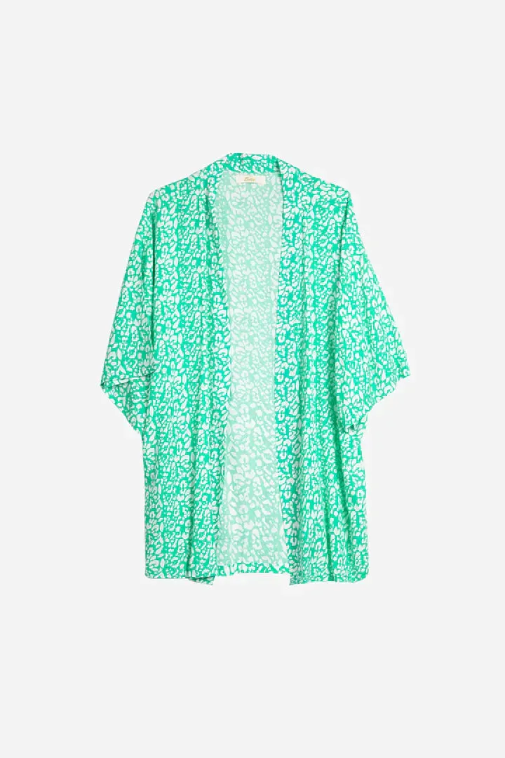 Sarta Pink Two Tone Leopard Print Kimono