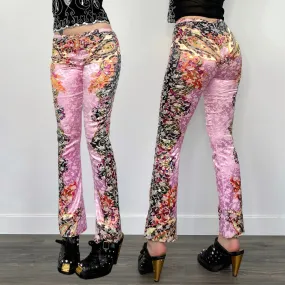 Satin Jacquard Printed Flares (XS)