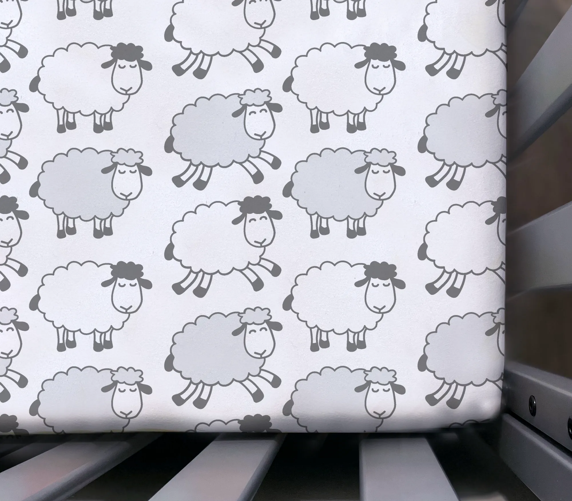 Sheep Hopscotch Crib Sheet