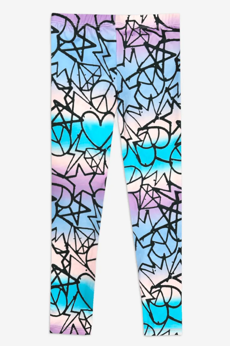 Simply Soft Long Legging - Pink Denim Ombre Elements