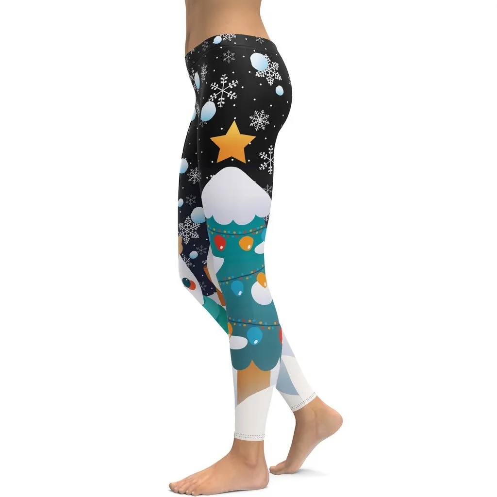 Snowy Christmas Leggings