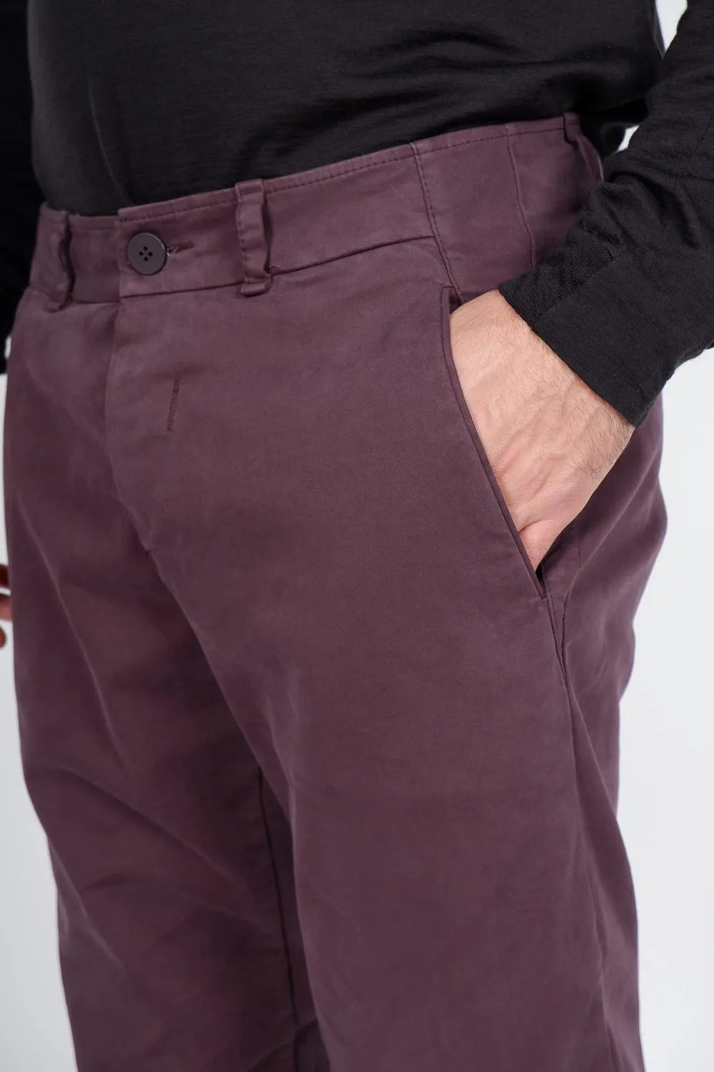 Soft Cotton Chinos Burgundy